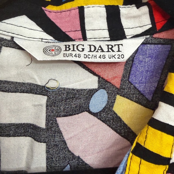 Vintage Colorful Geometric Button-Up Shirt - Picture 2 of 4